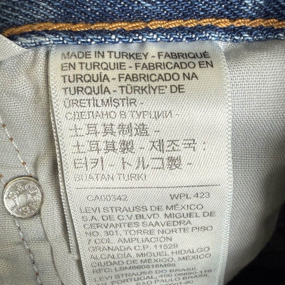 Levi's 501 Skinny Jeans Women's 29/30 Distressed Blue We Talk Wash High Rise NEW - Picture 11 of 13